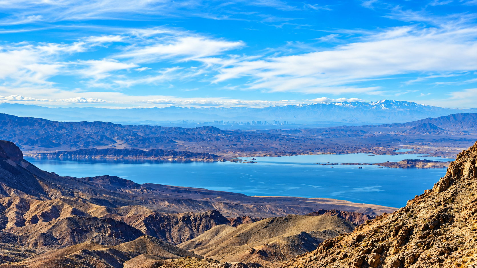 Las Vegas from 20 miles away: We took an abandoned Arizona mine road to ...