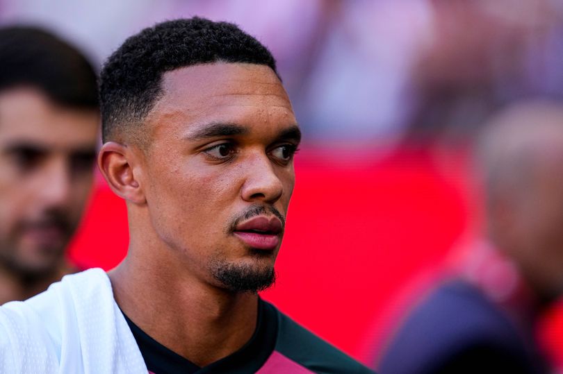 MADRID, SPAIN - SEPTEMBER 20: Trent Alexander-Arnold of Real Madrid CF looks on during the Spanish League, LaLiga EA Sports, football match played between Atletico de Madrid and Real Madrid CF at Riyadh Air Metropolitano stadium on September 20, 2026, in Madrid, Spain. (Photo By Oscar J. Barroso/Europa Press via Getty Images)