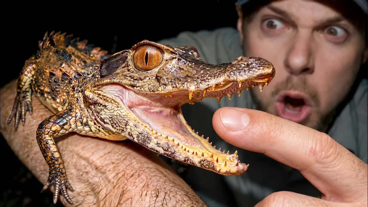 The rare mini croc of the Amazon rainforest