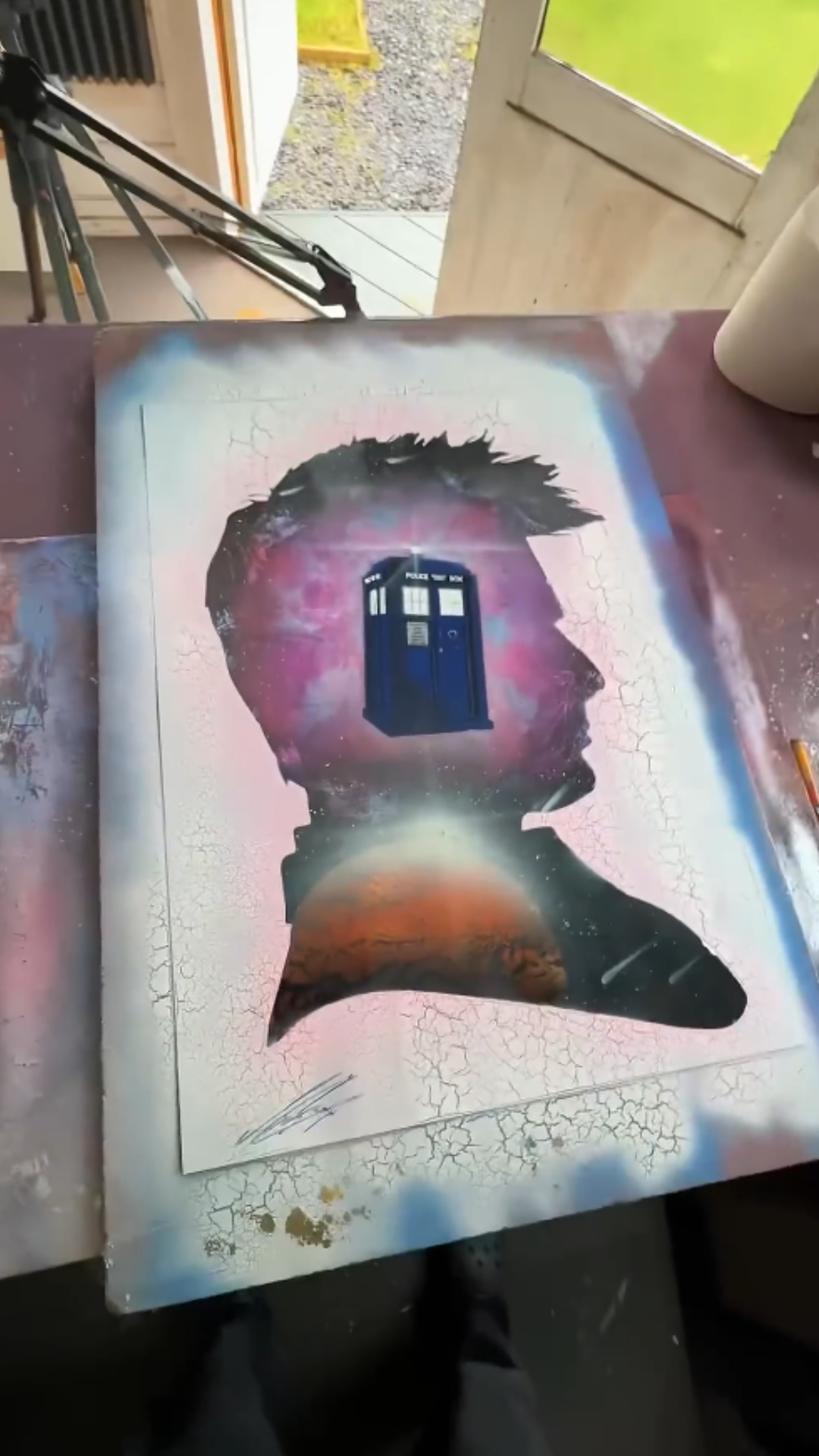 Creating a large scale Doctor Who spray paint artwork