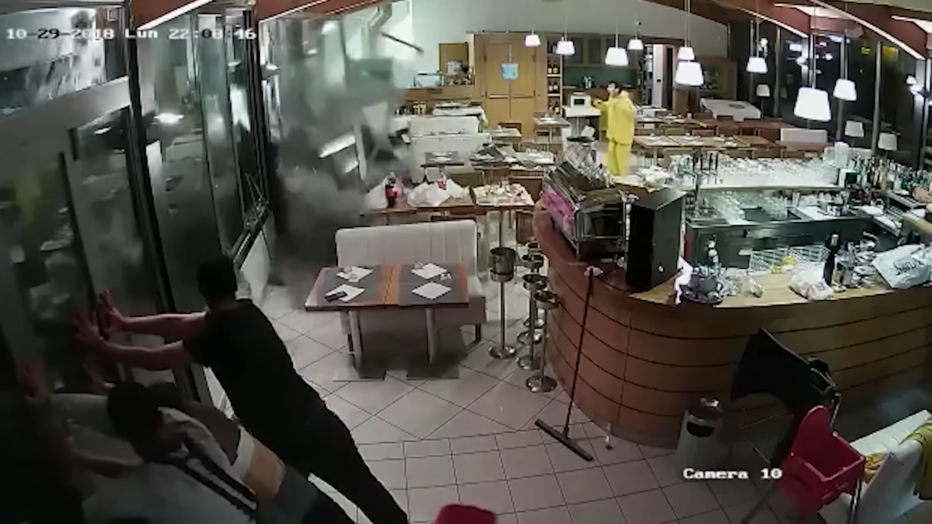 They thought it was a small wave outside the restaurant… seconds later ...
