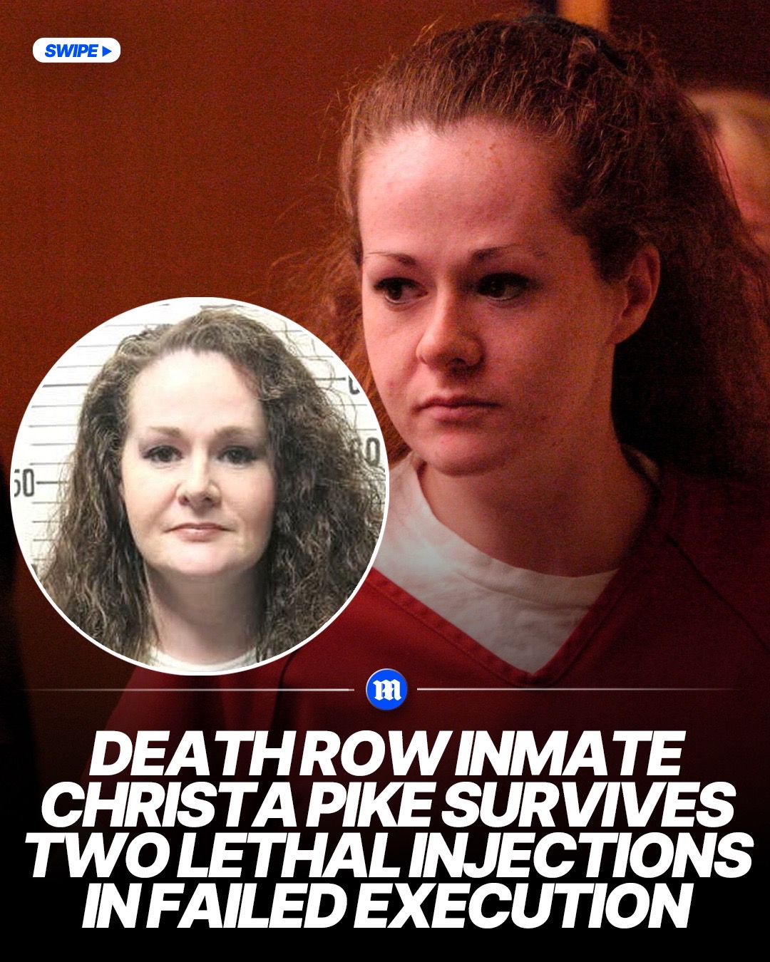 Christa Pike survives lethal injection doses and is rushed to hospital