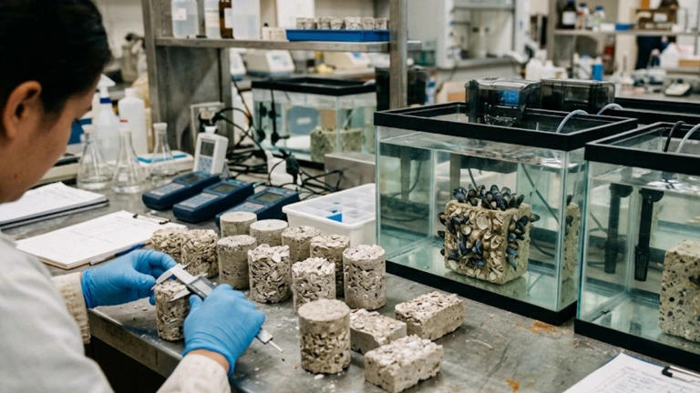 Shell concrete attracts mussels: Lab mix turns waste shells into reefs ...