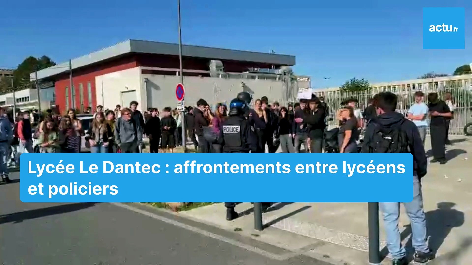 Affrontements devant le lycée Le Dantec