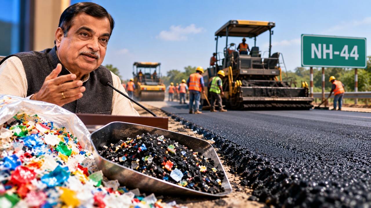 Gadkari backs IIT tech; waste plastic used in bitumen for national ...