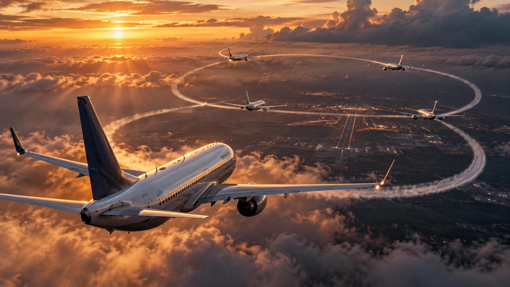 Why airplanes enter holding patterns before landing