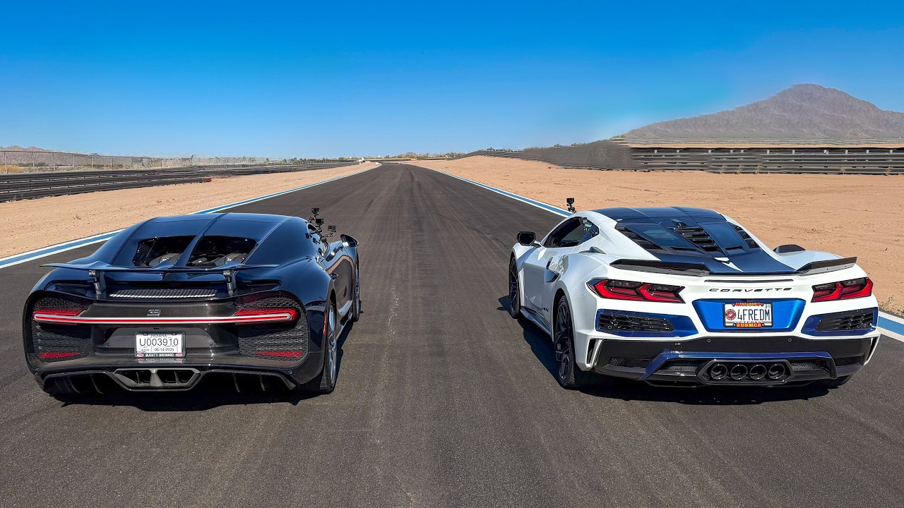 1250HP Corvette ZR1X vs Bugatti Chiron $4 million drag race