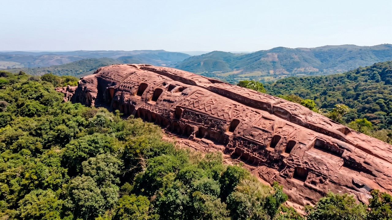 A hidden megalith in the Bolivian jungle is covered in mysterious ...
