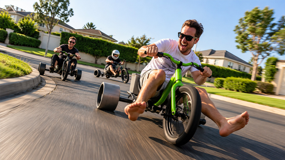 These trikes were built to go sideways