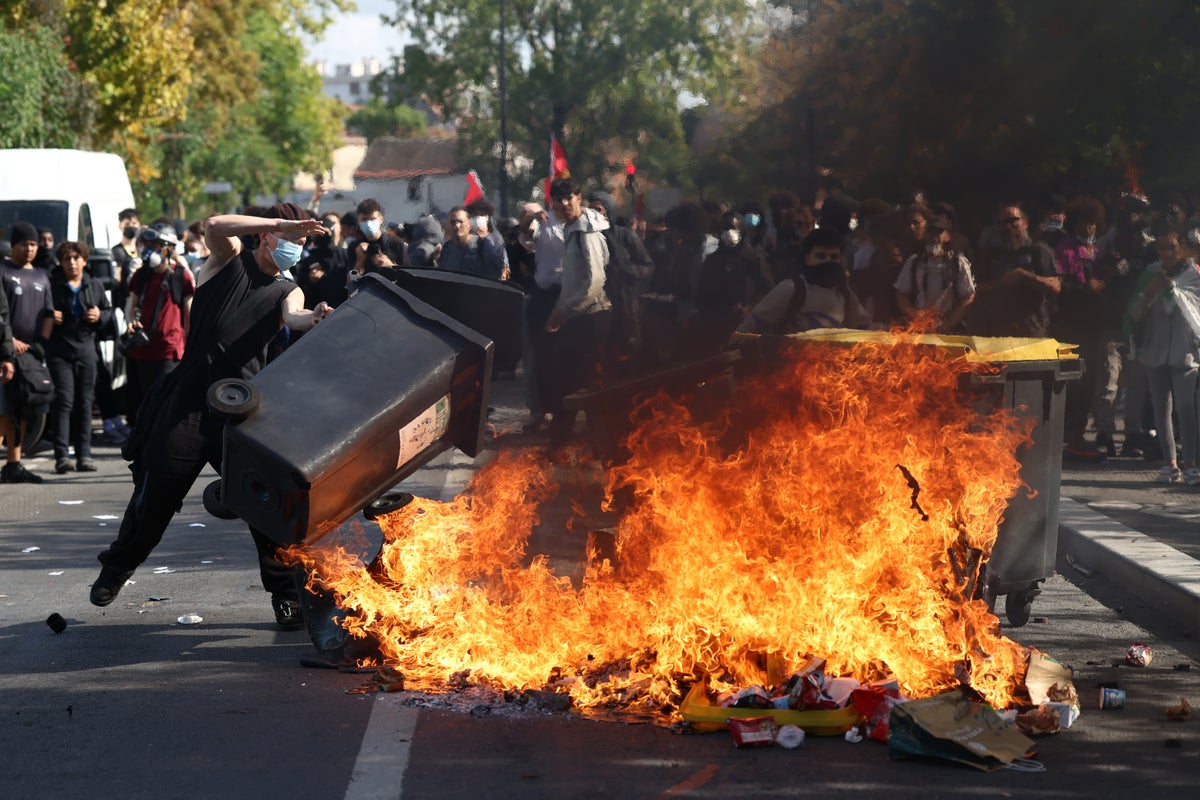 Schools set on fire in France as student riots dramatically escalate