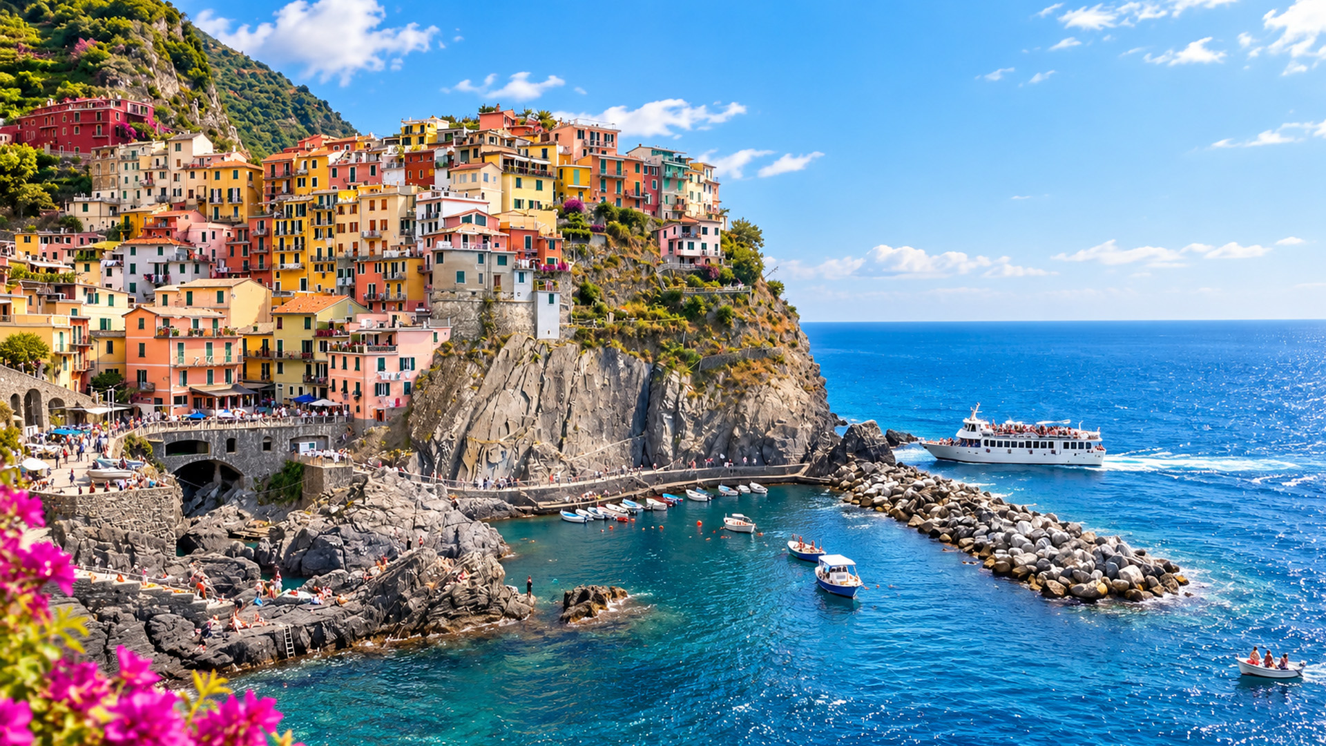 Cinque Terre Italy Vernazza Manarola And Riomaggiore (4K)