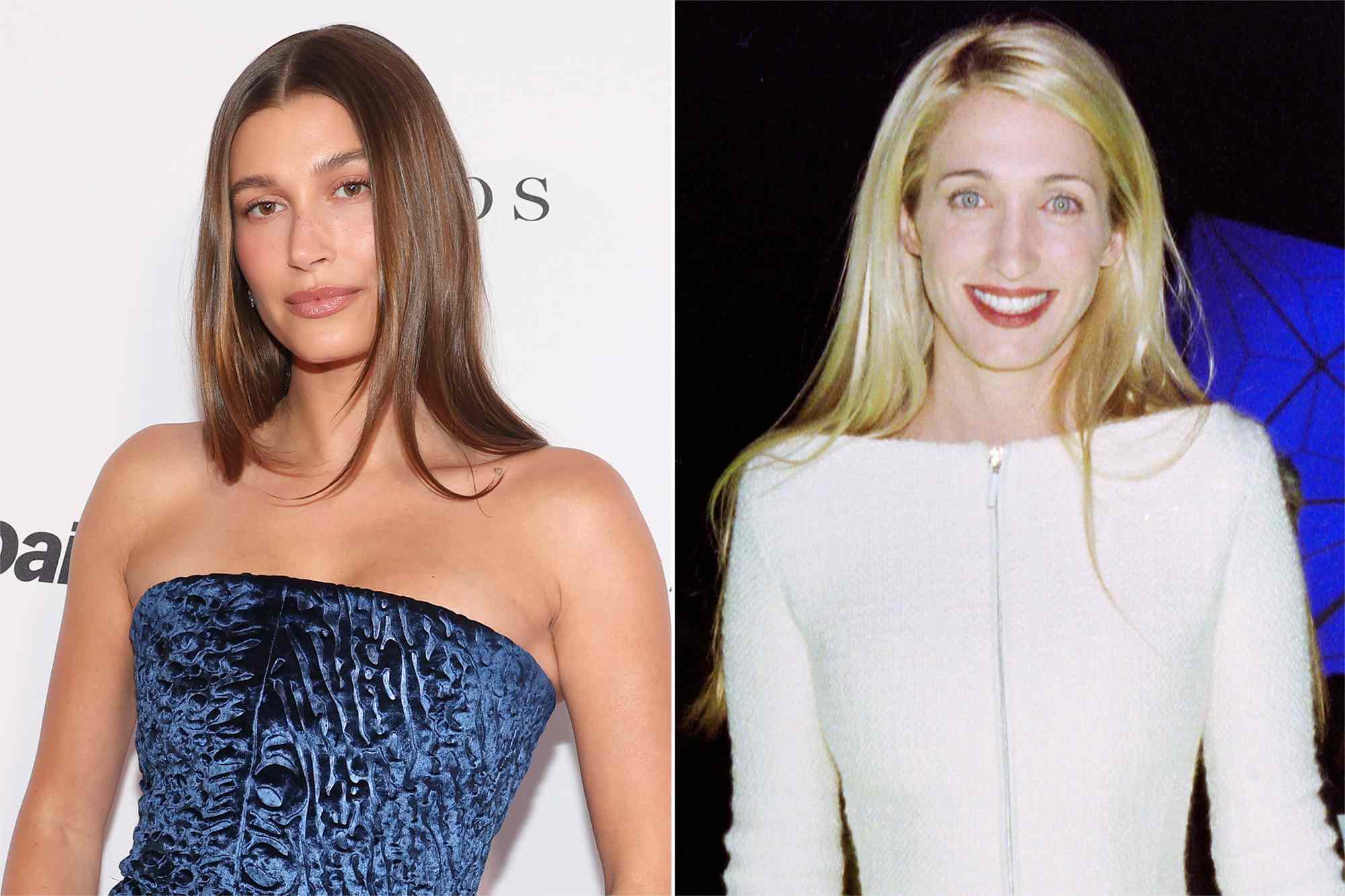 Hailey Bieber steps out in iconic Carolyn Bessette dress