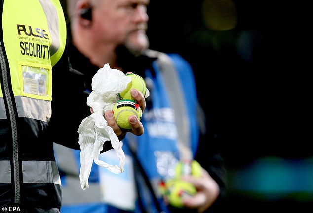 Ireland fans disrupt Austria clash in Israel protest: Tennis balls ...