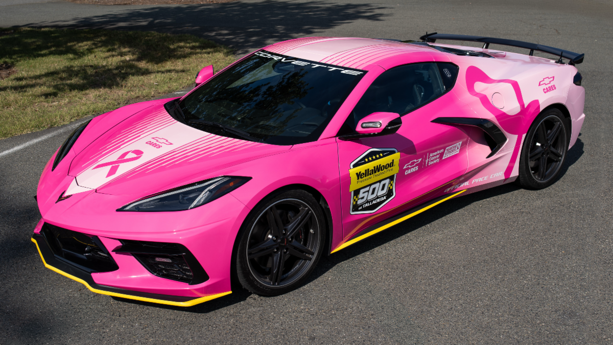 Pink Corvette Stingray pace car returns for 2026 making strides against ...