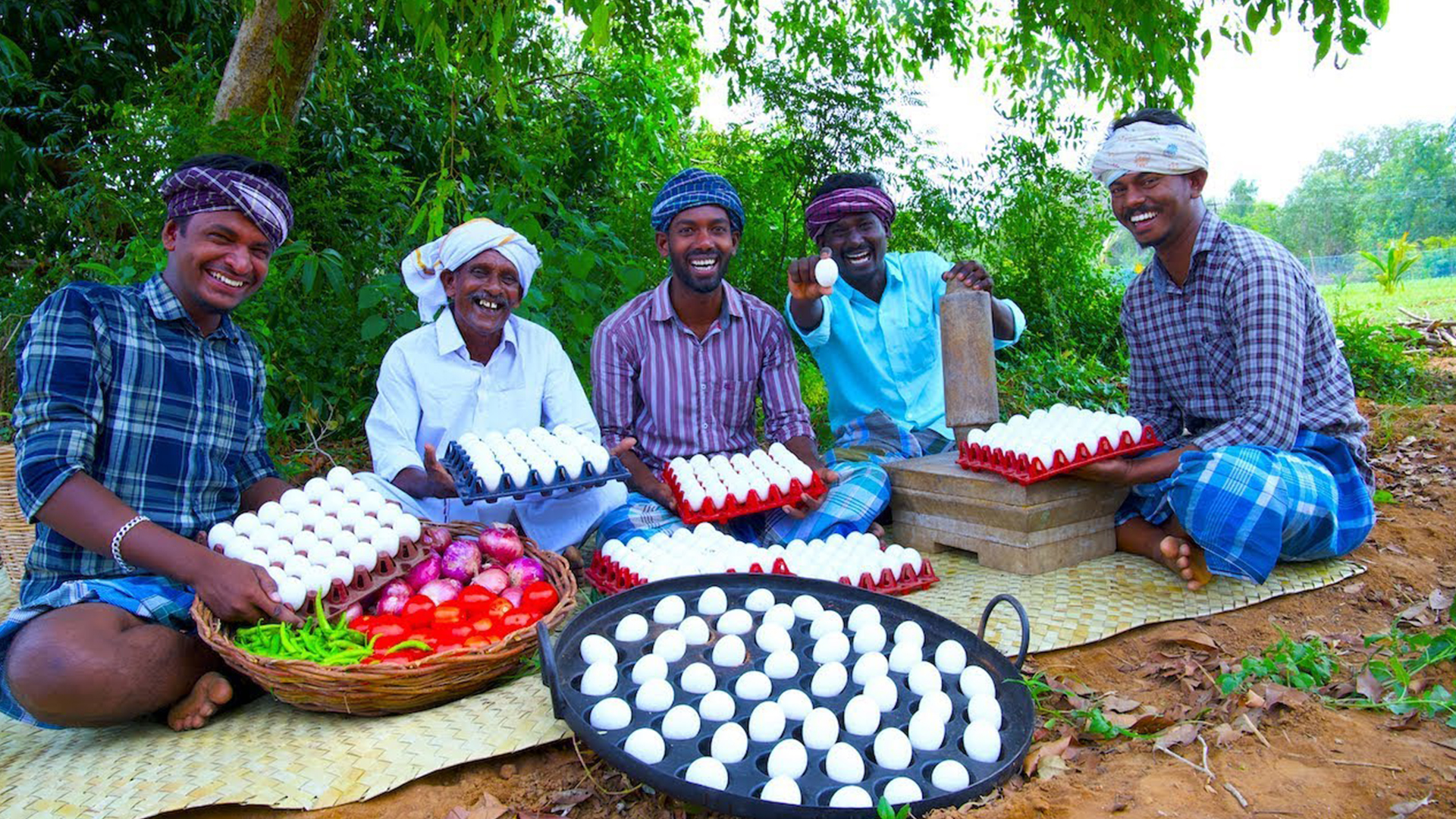 Spicy egg paniyaram curry cooked in traditional village style