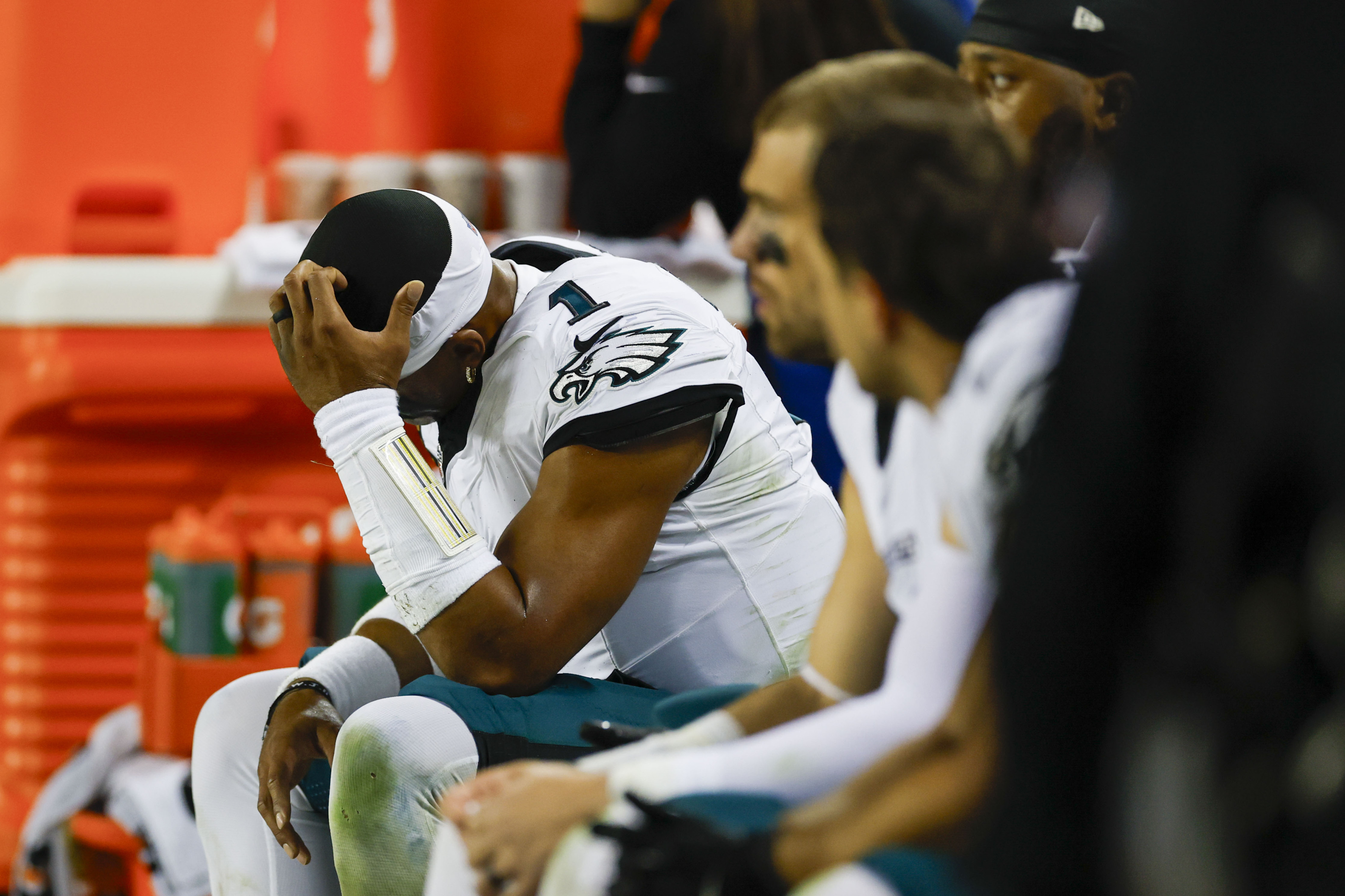 Jalen Hurts challenges Eagles to look inward following Monday’s loss to ...