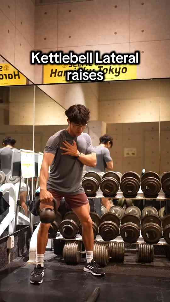 Kettlebell lateral raises for stronger shoulders