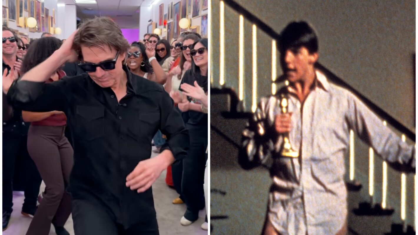 Watch Tom Cruise recreate ‘Risky Business’ dance moves 43 years later