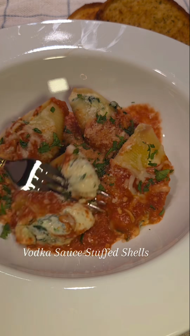 Classic stuffed shells with ricotta and mozzarella