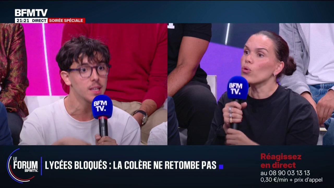 FORUM BFMTV - Le vif échange entre Walid Mansouri, lycéen à Saint-Denis ...