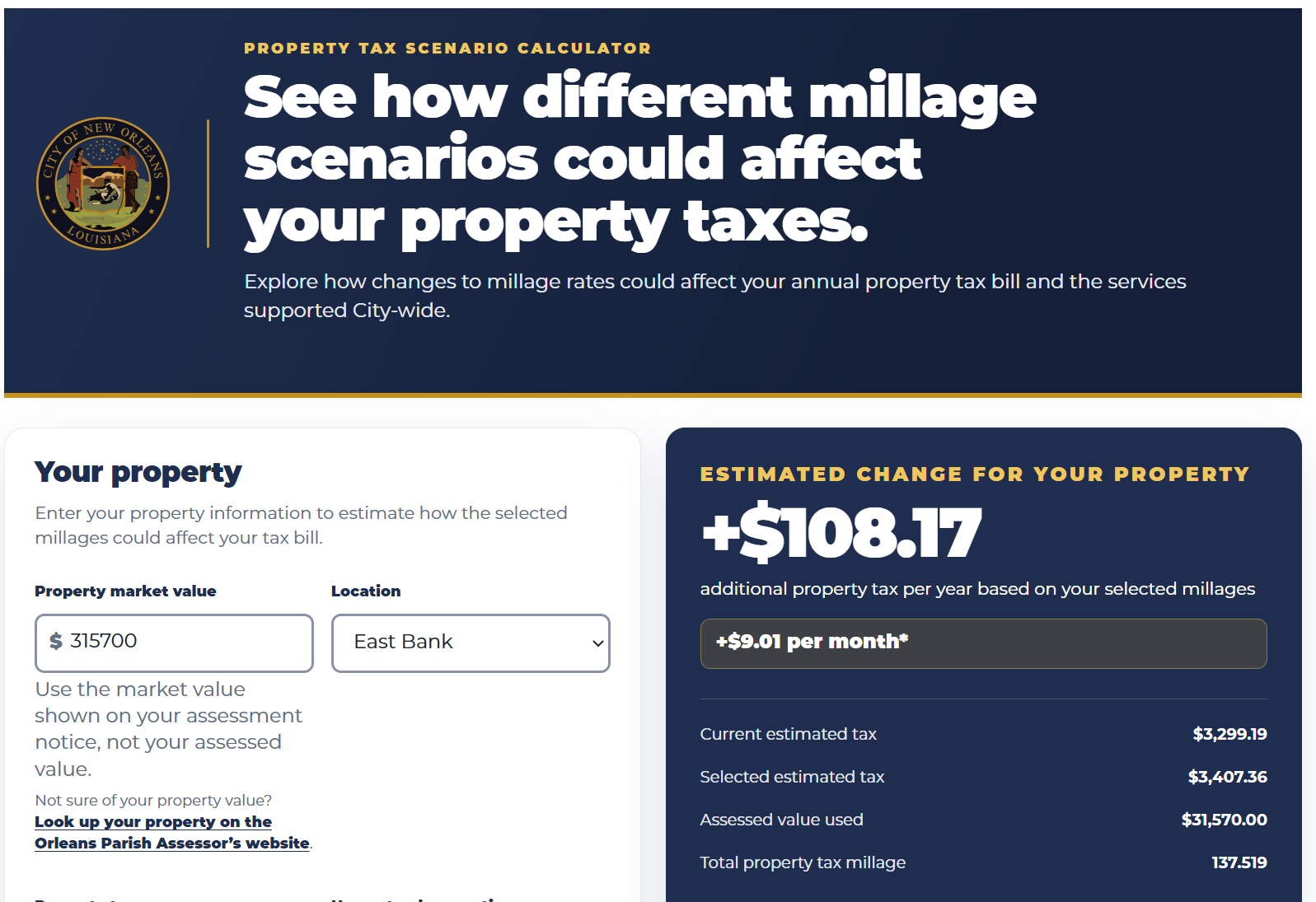 City of New Orleans creates new tool to help residents calculate ...