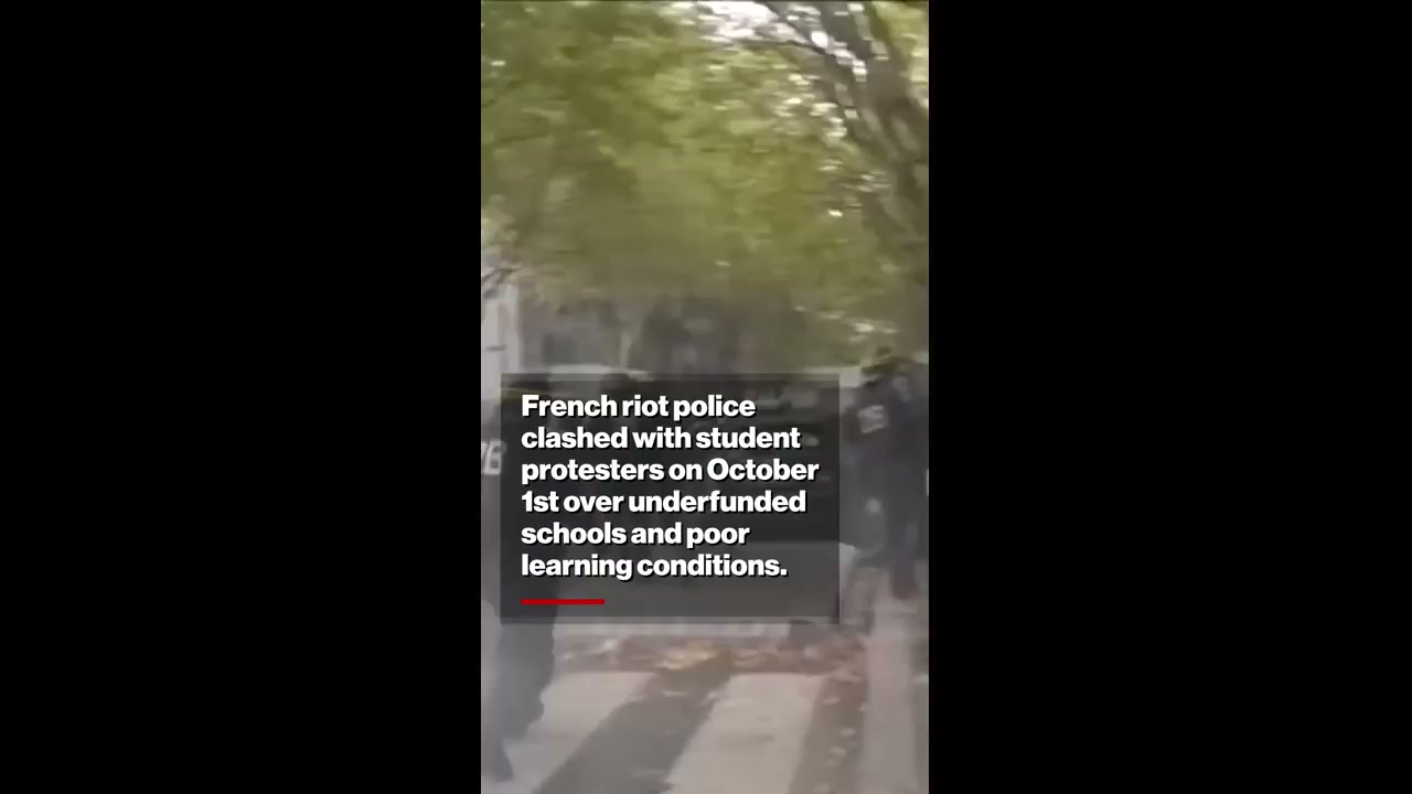 French students clash with riot police over school resources
