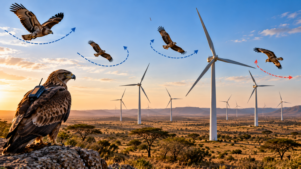 GPS study finds African raptors avoid wind turbines, but Augur Buzzards ...