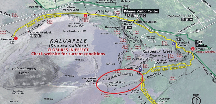 Portion of Hawaiʻi Volcanoes National Park closed following 98 ...