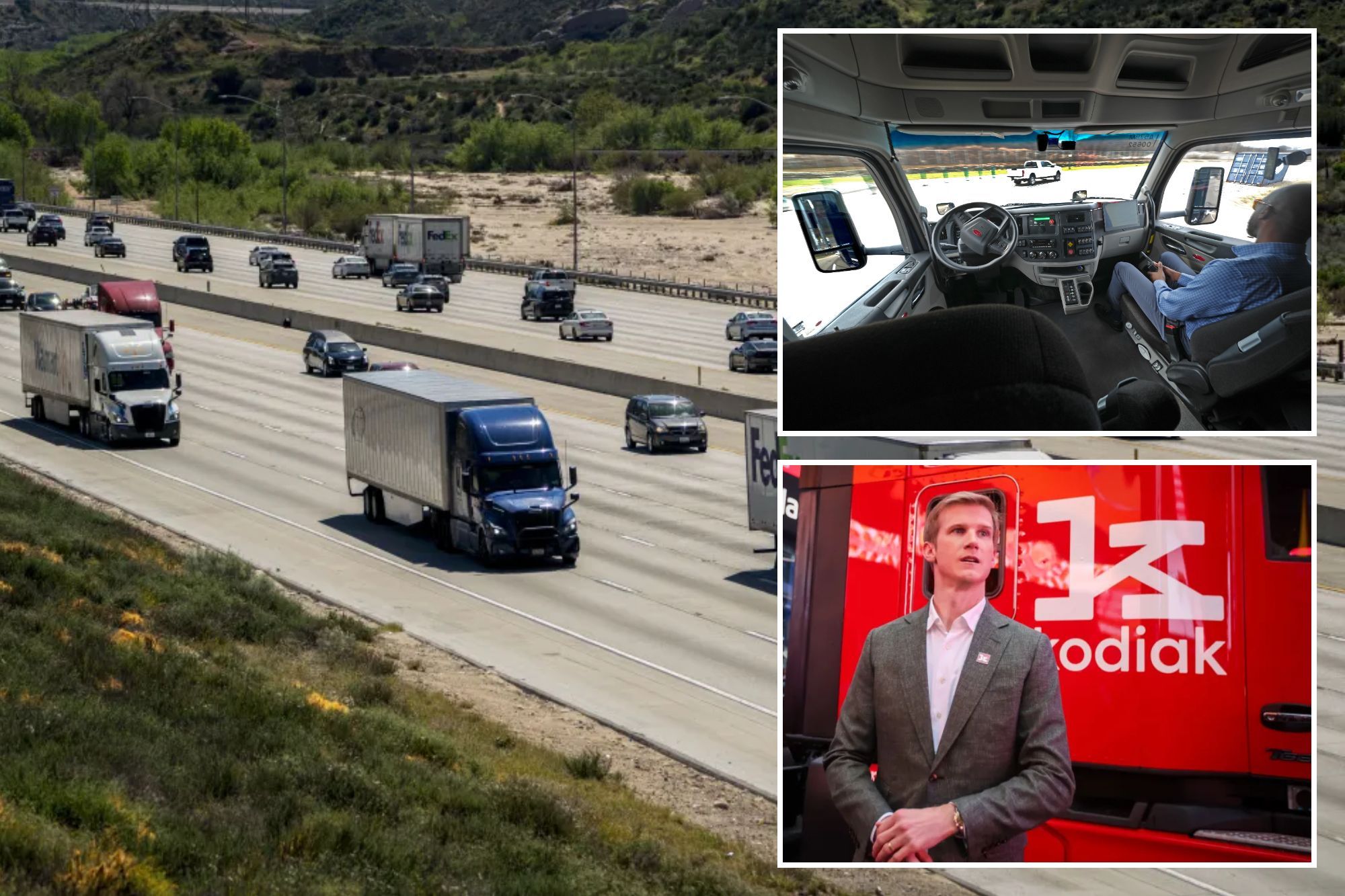 Self-driving big rigs roll into California as driverless future comes ...
