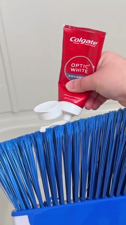 Grab toothpaste and a broom for your bathroom 🪥🫧😱