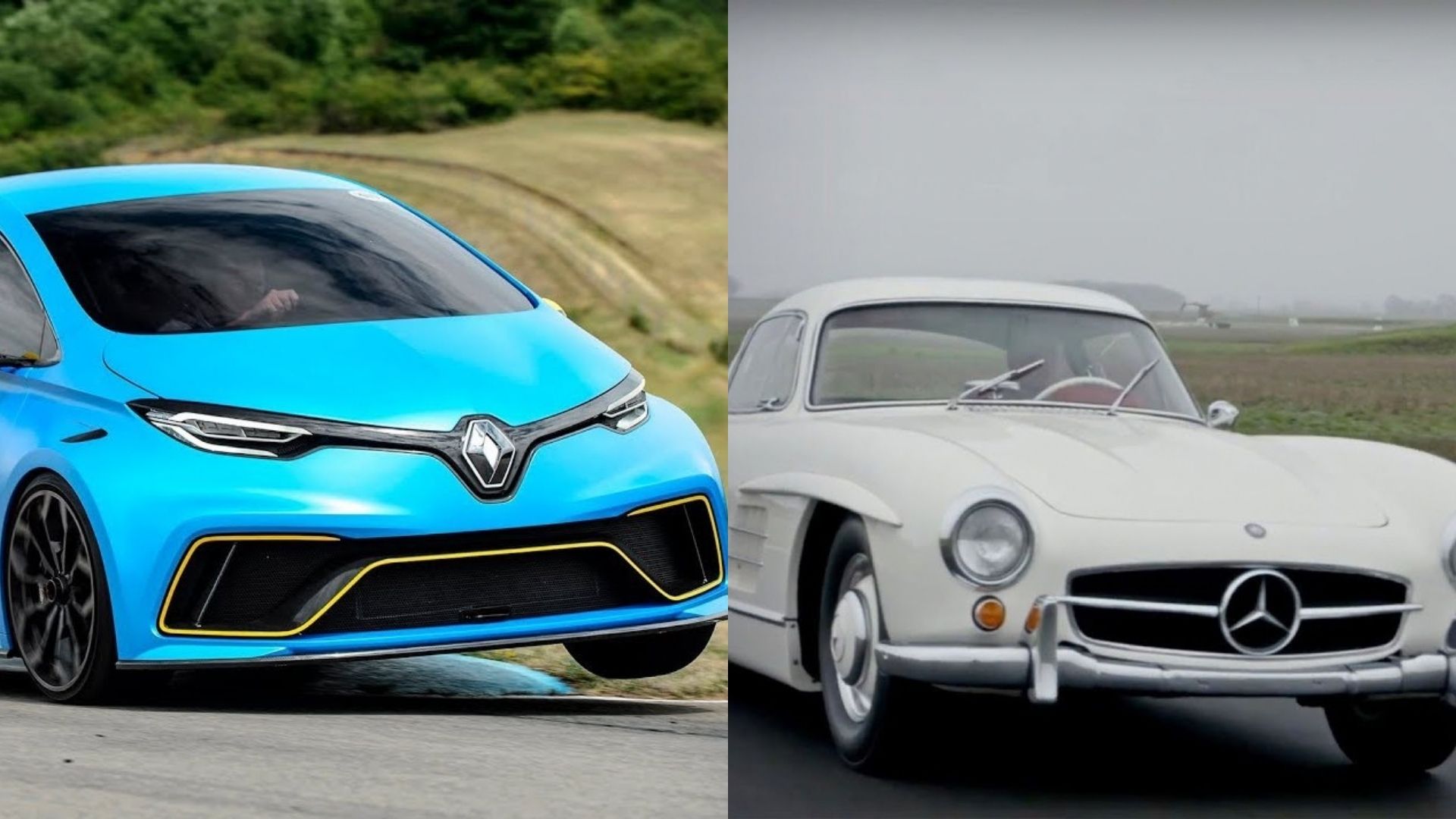 Renault Zoe E-Sport Concept vs Mercedes-Benz 300 SL Gullwing