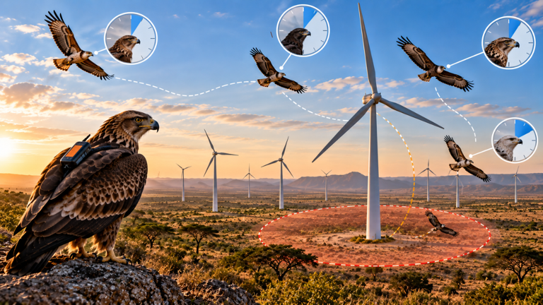 GPS study finds African raptors avoid wind turbines, but Augur Buzzards ...