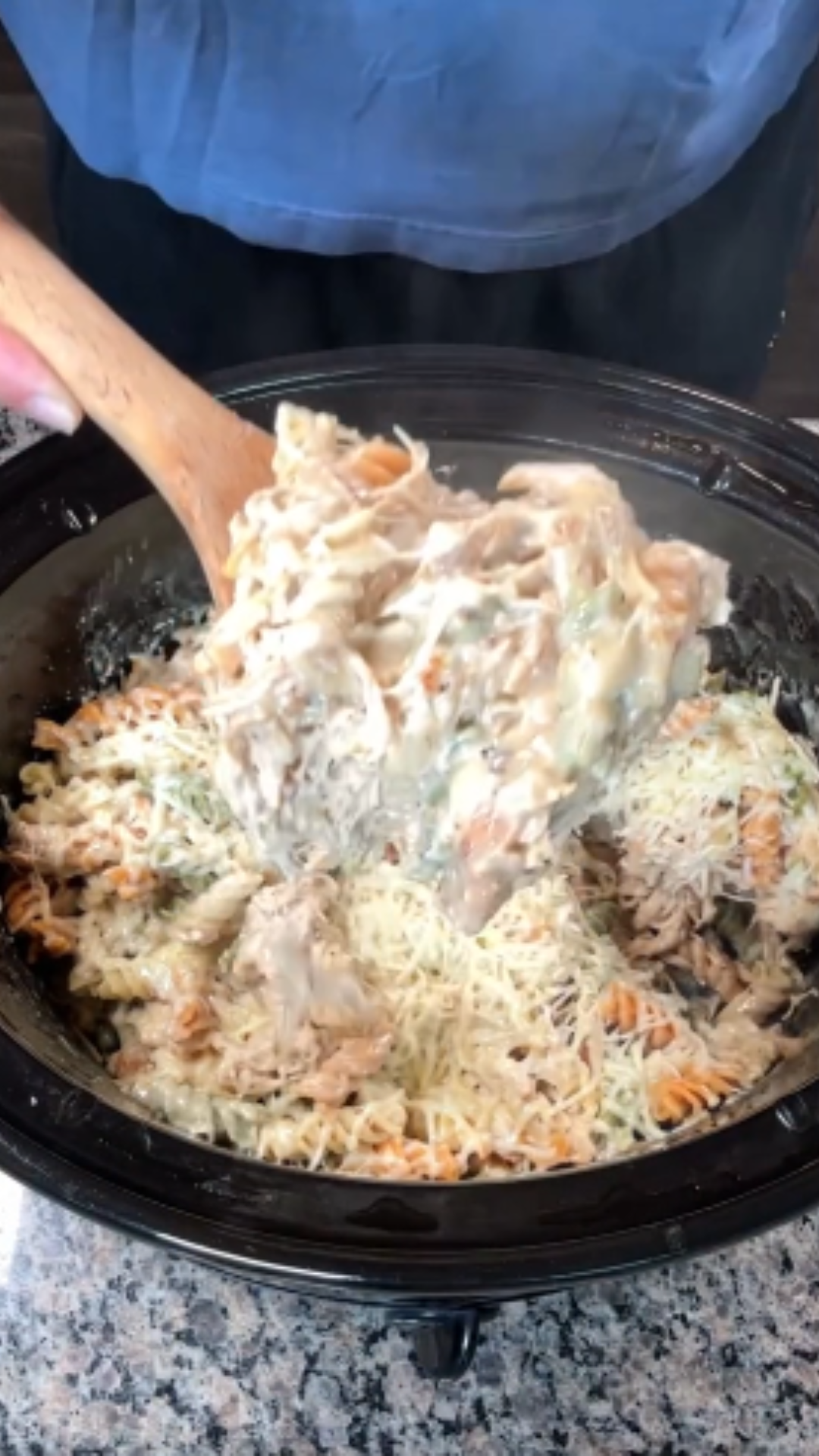 This cheesy chicken truffle pasta is pure comfort food