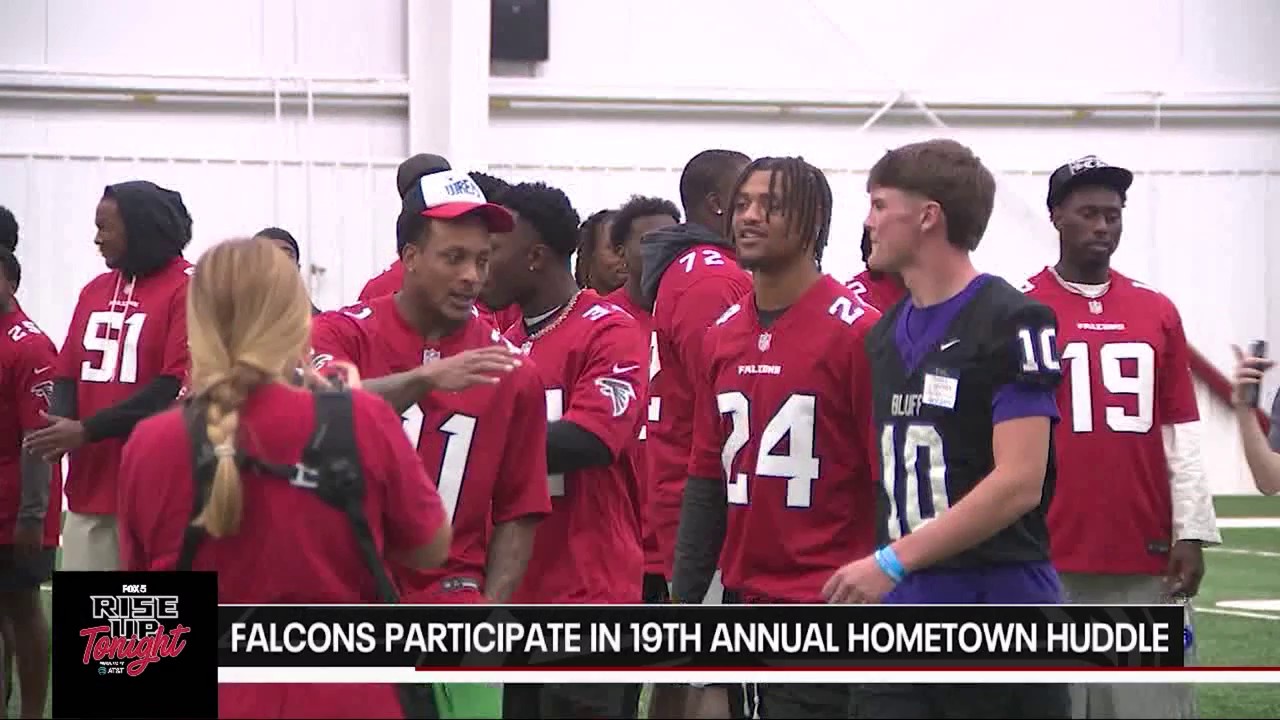 Atlanta Falcons team packs 12,000 sports items