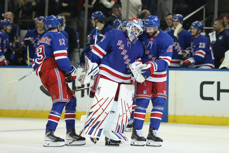 Igor Shesterkin becomes the 18th NHL goaltender to score a goal and ...