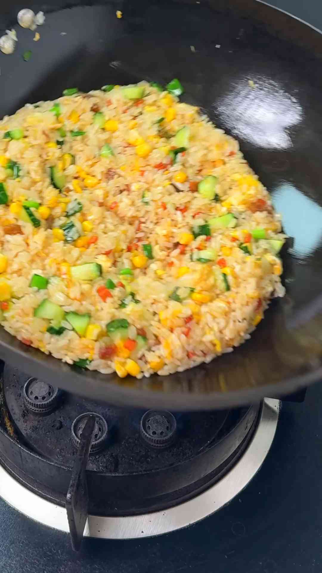 Sweet and savory fried rice with a unique twist