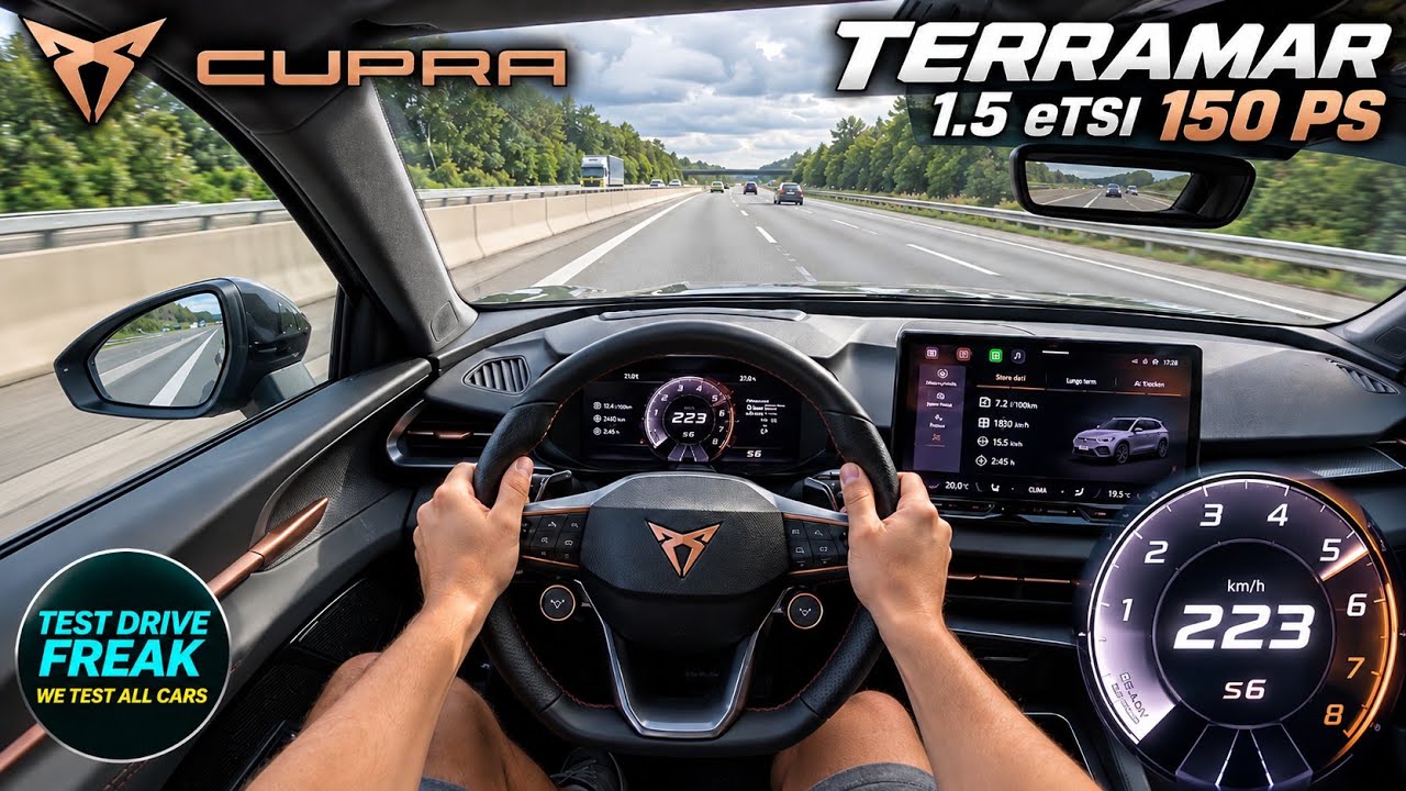 2026 CUPRA Terramar 1.5 eTSI 150 PS top speed POV drive on AUTOBAHN