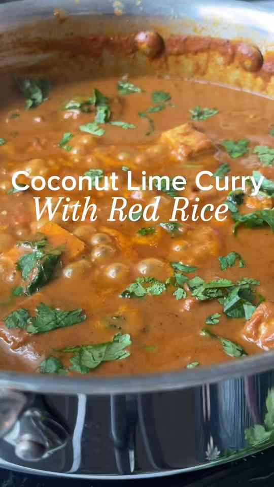 Red rice coconut lime curry tofu bowl you'll want to try