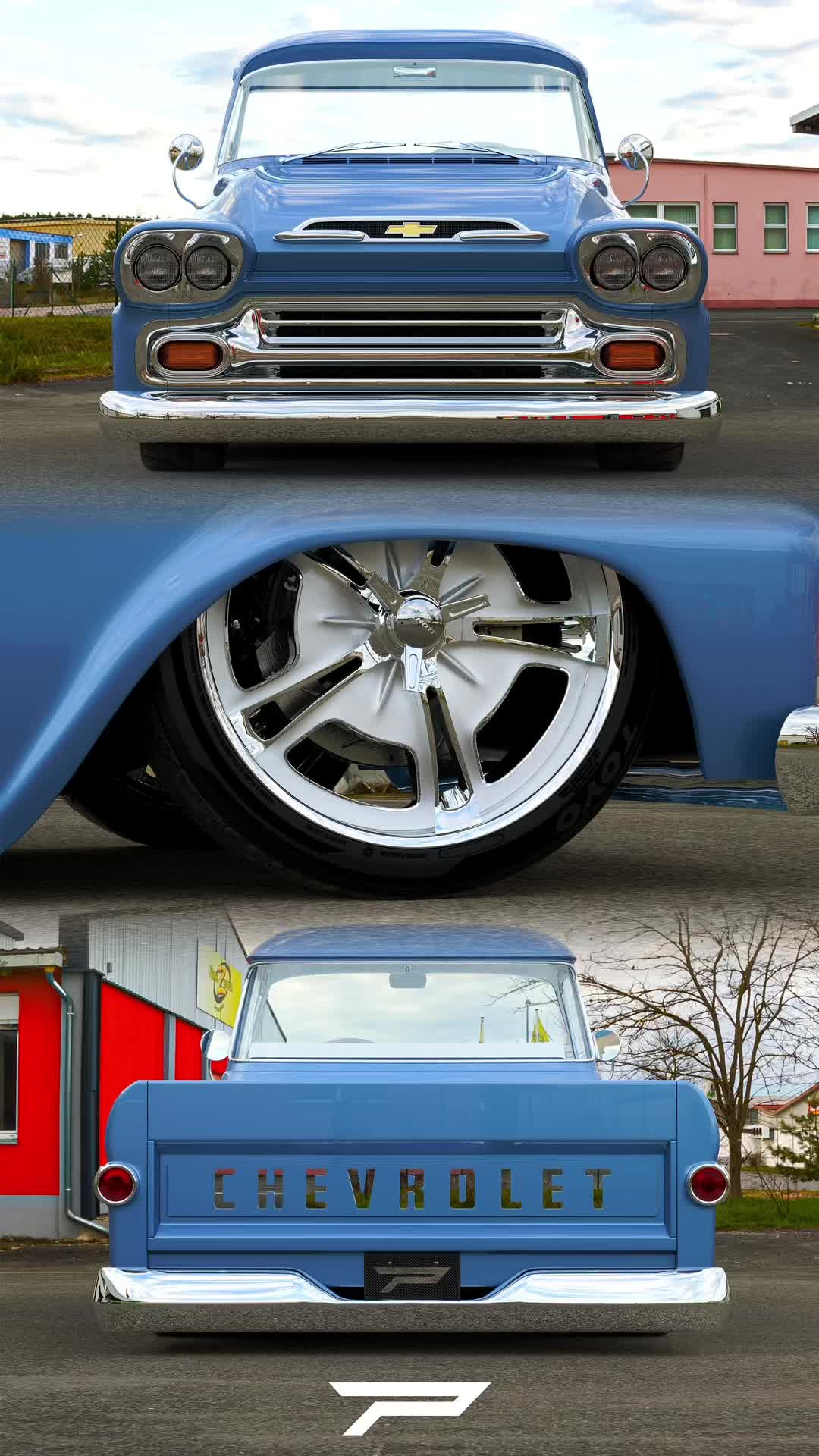 A slammed 1959 Apache blends classic lines with modern style
