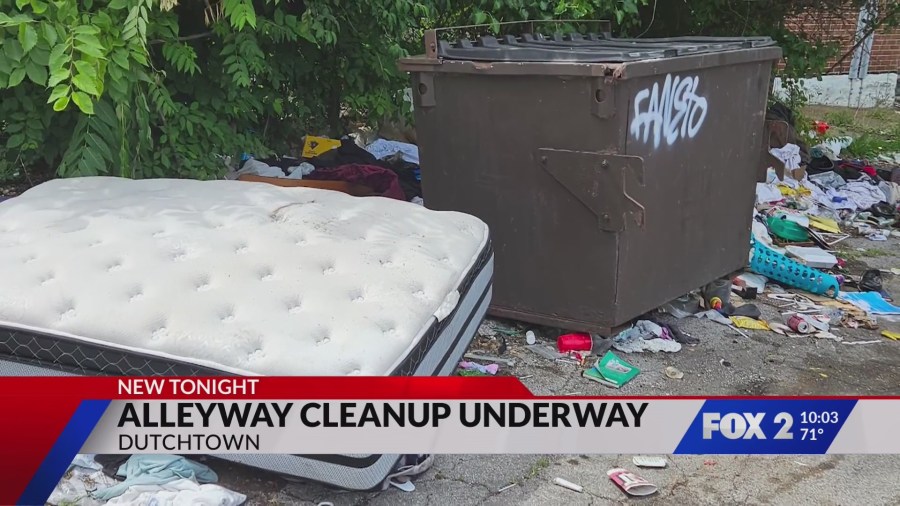 Neighbors band together to clean south St. Louis alleyway