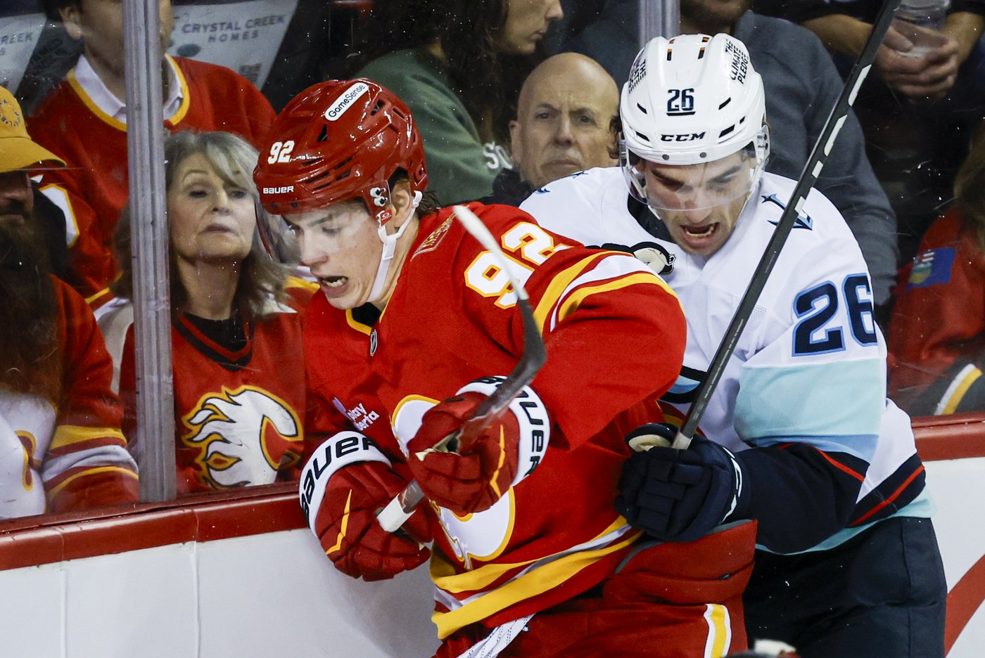 Dunn's three-point night spurs Seattle Kraken to 6-1 win over Calgary ...