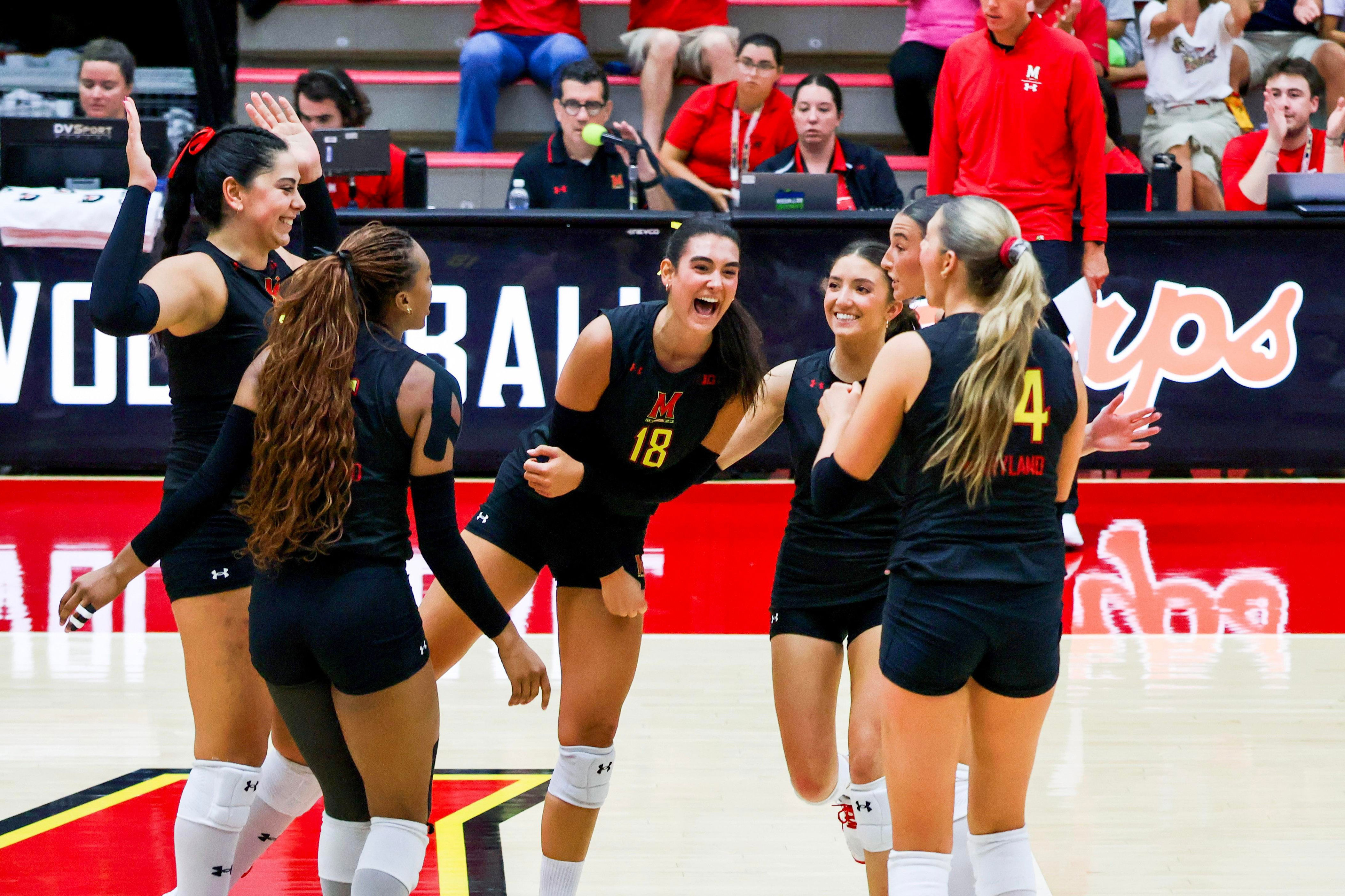 Freshmen dazzle as Maryland volleyball overcomes Iowa in five-set thriller