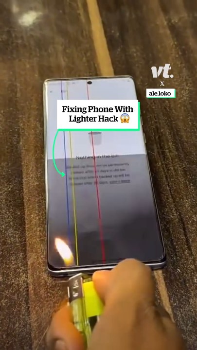 Fixing phone with lighter hack