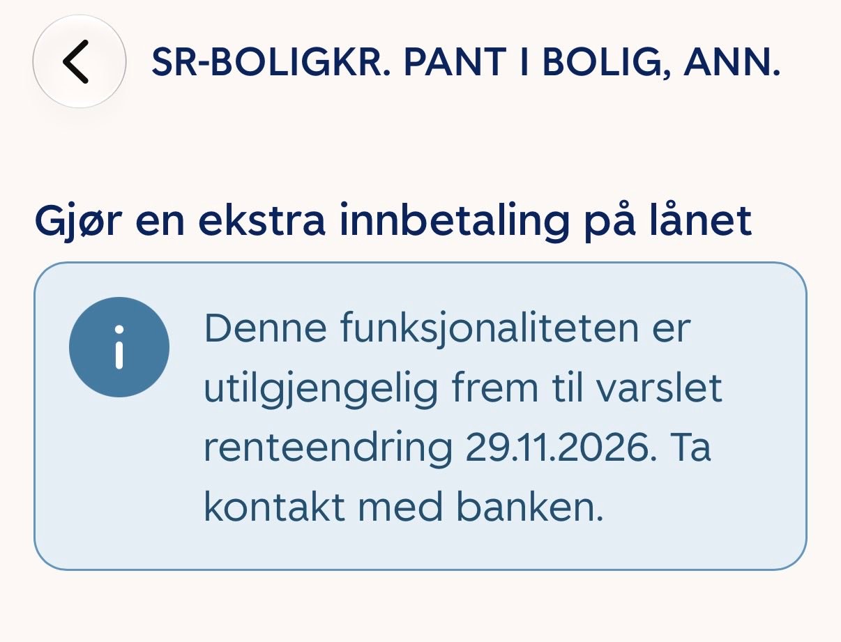 Storbank har satt inn sperre for boliglånere