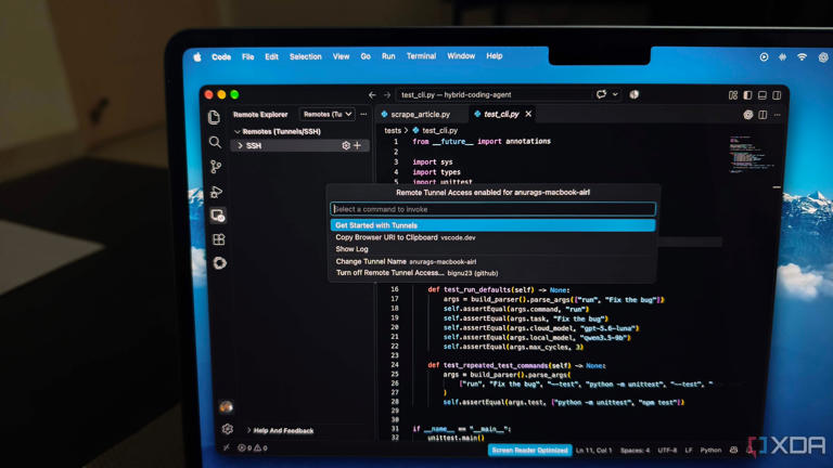 I turned my desktop into a remote coding server using VS Code's hidden ...