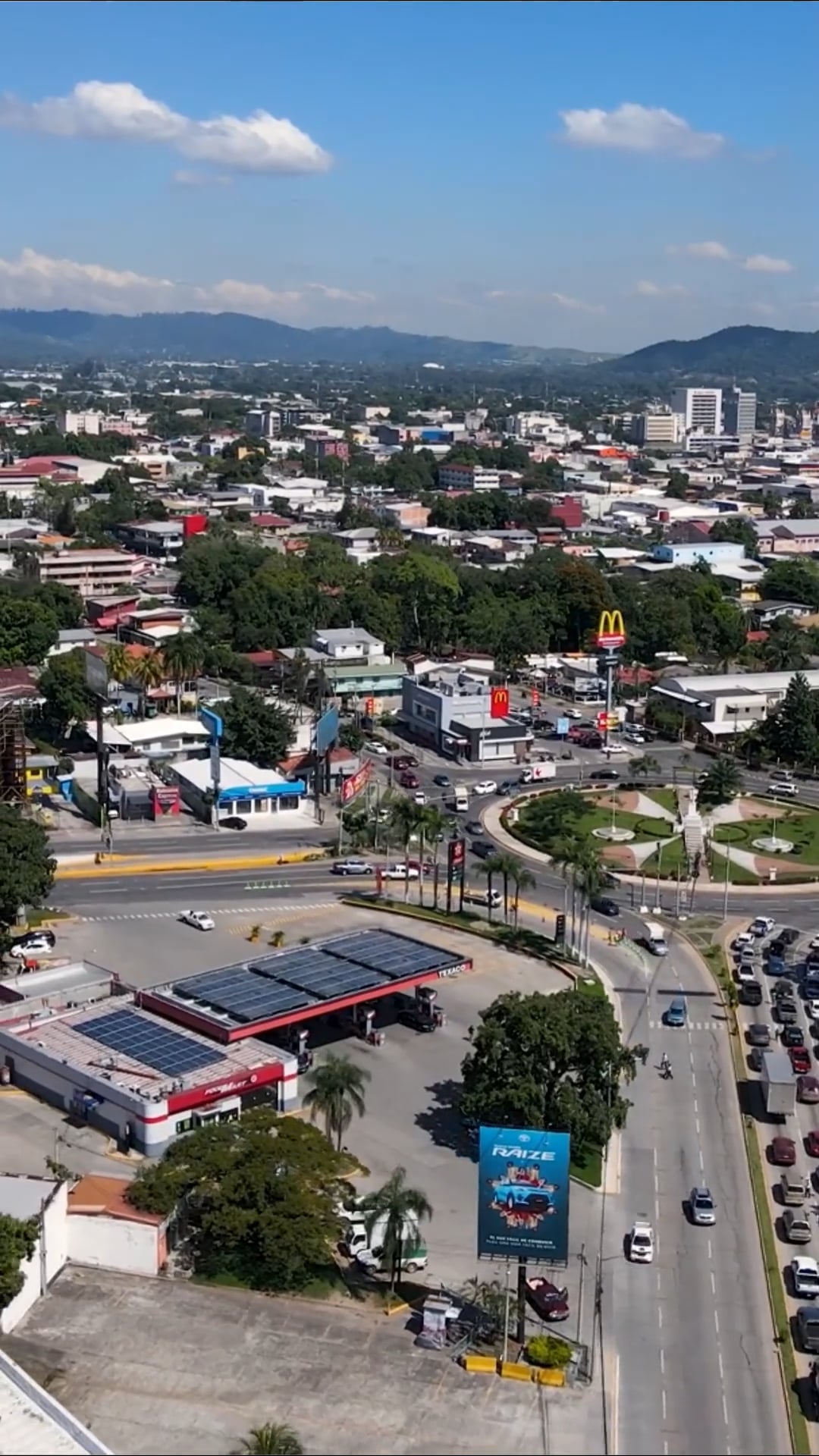 Volcanoes surround San Salvador in stunning drone footage