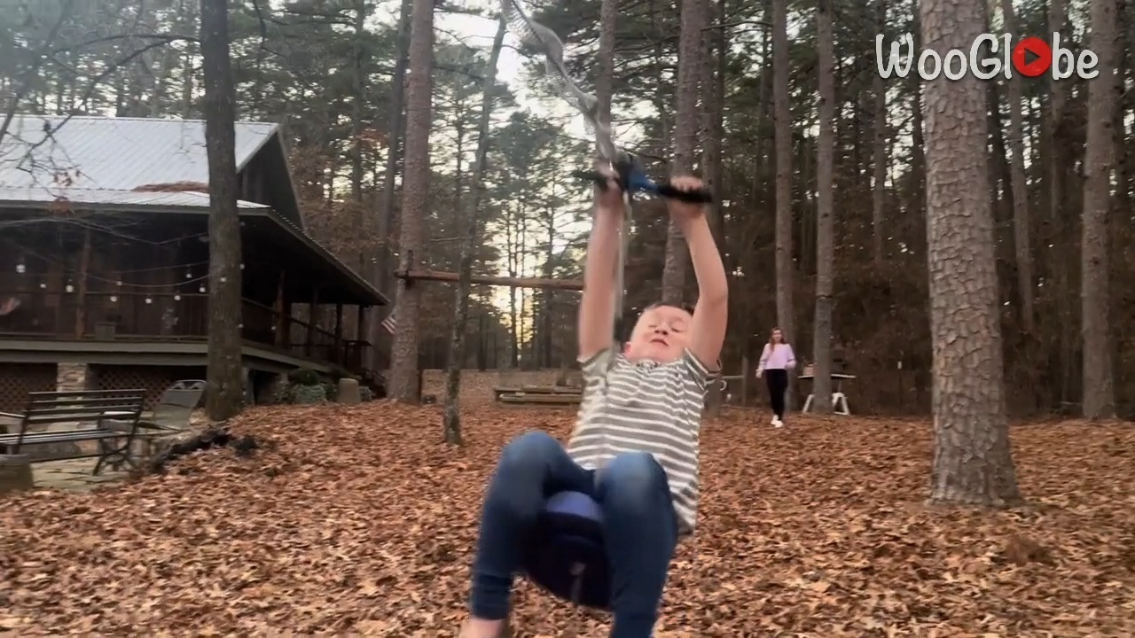 Zipline handle snaps as boy finishes his first ever ride