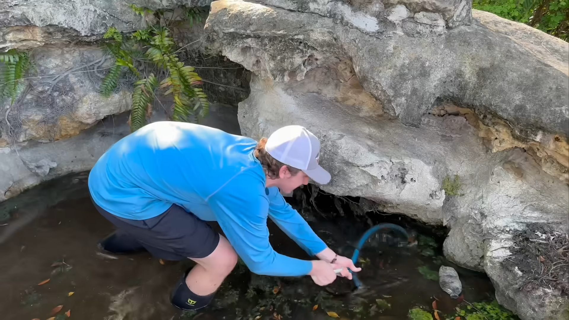 They drained this abandoned pond… then a monster lungfish emerged from ...