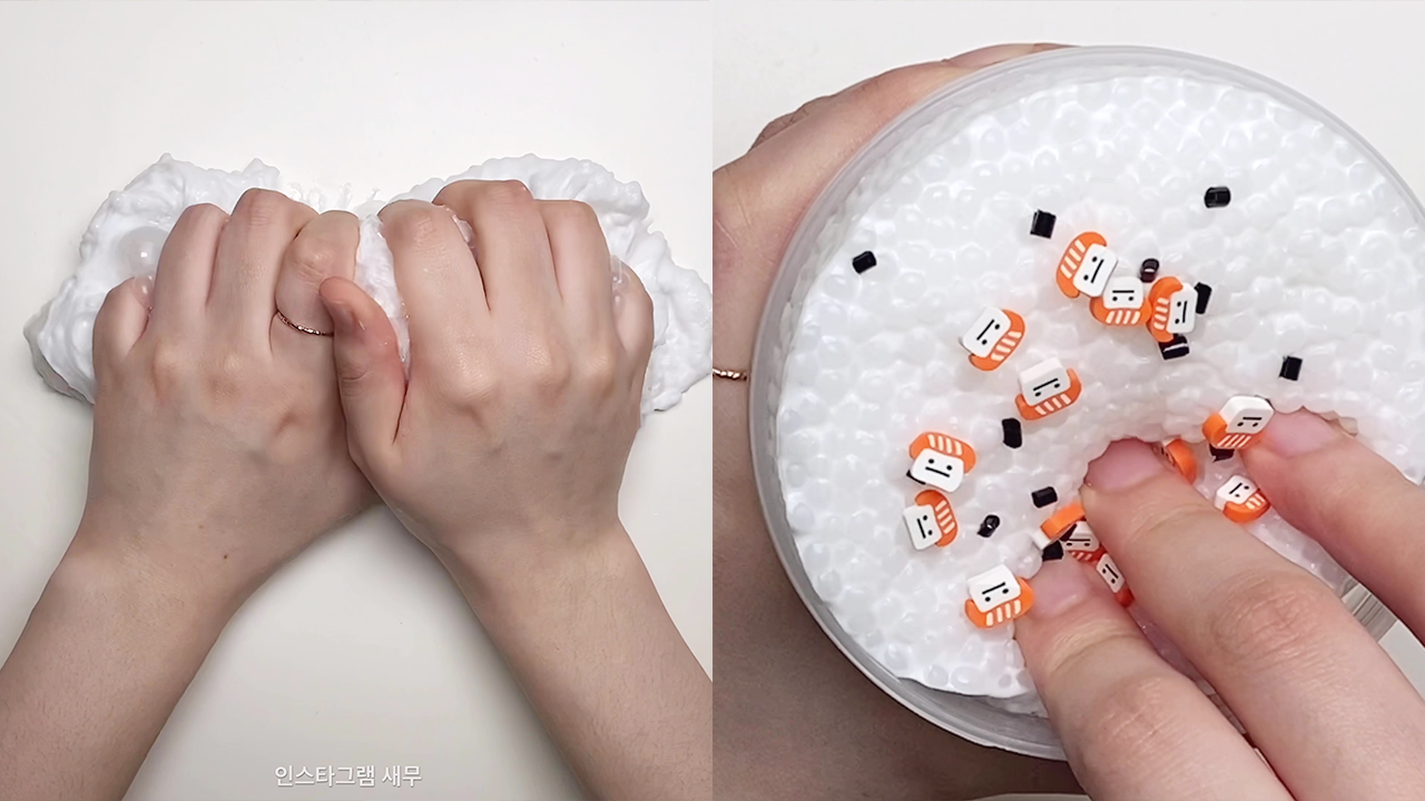 'South Korean slime tester messes with a surpRICEingly fun seafood ...