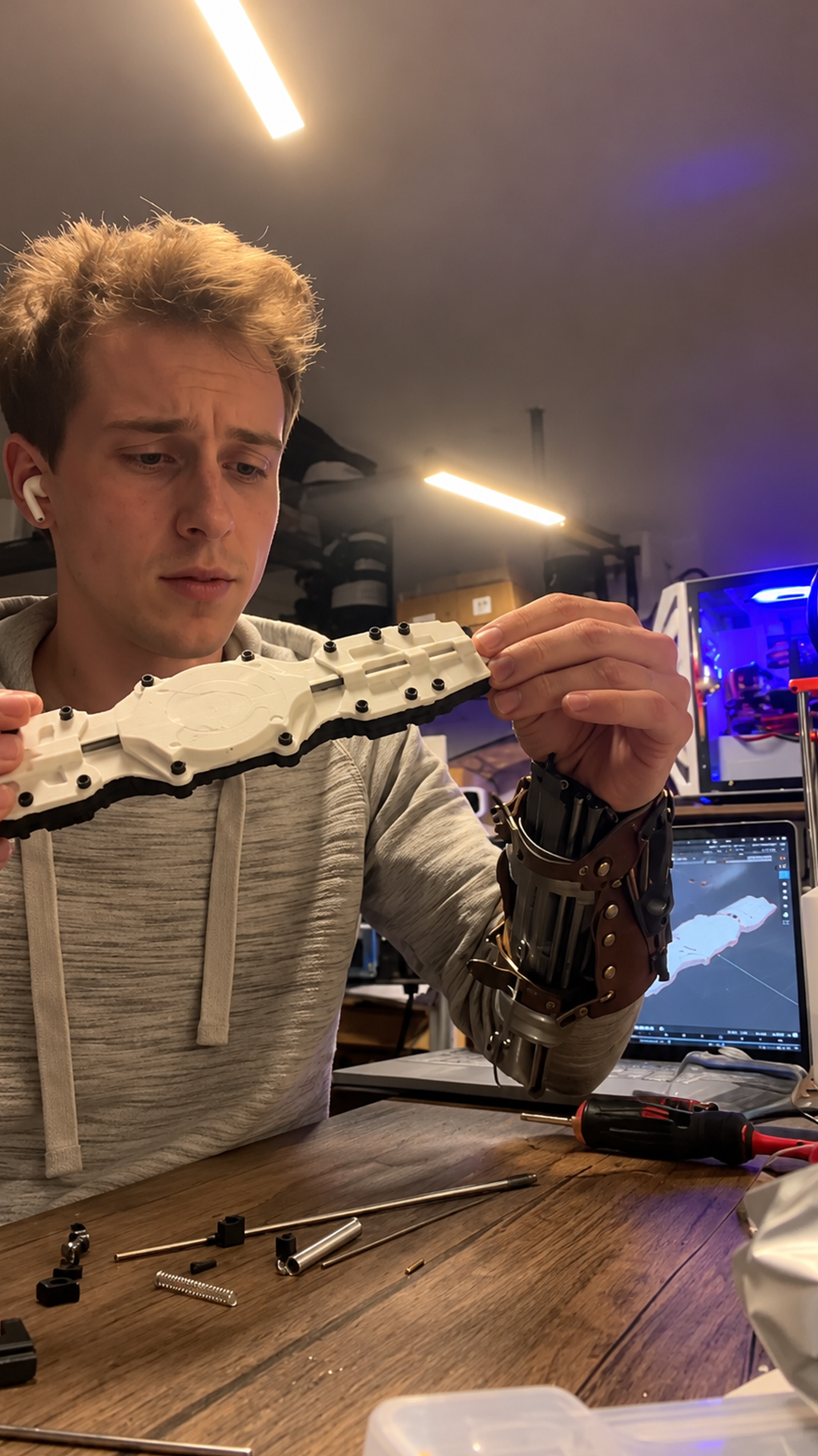 Assassin's Creed hidden blade prototype tests compact repeating action